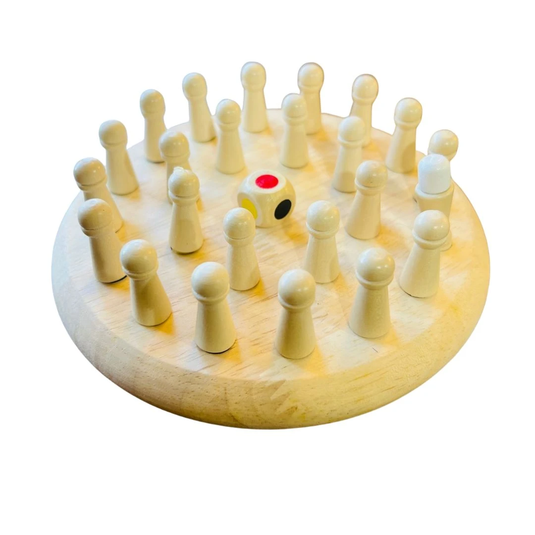 Wooden Color Memory Chess - Image 2